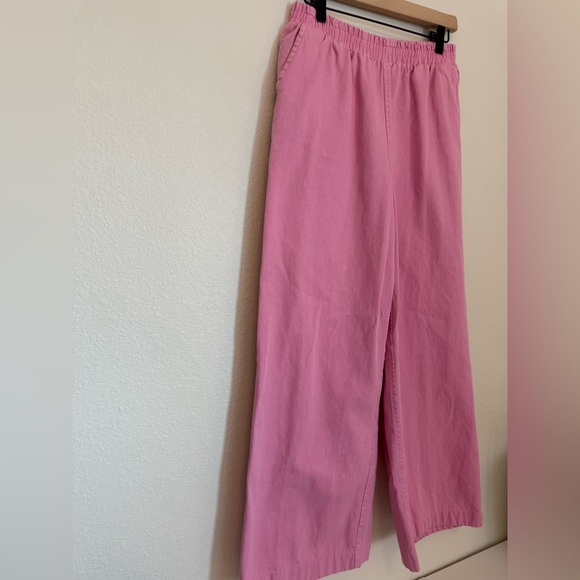 ROSE PINK Elastic High Waist Wide Leg Pants - Picture 8 of 11